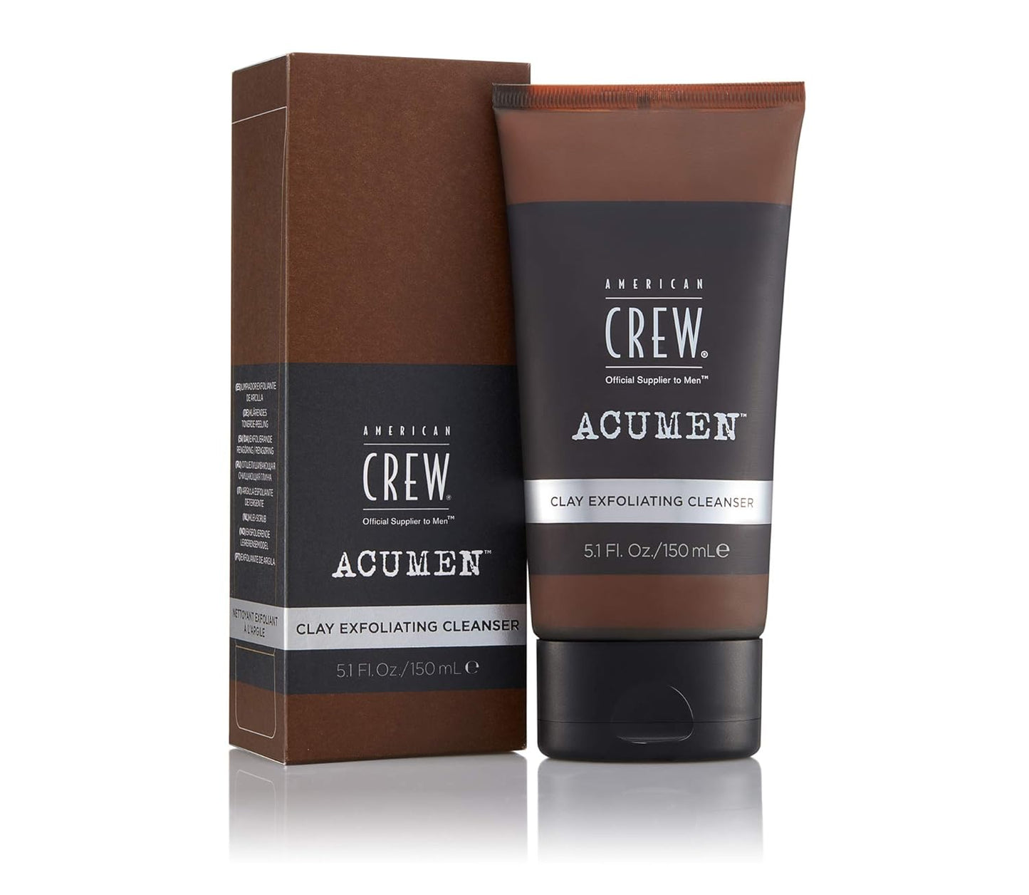 American Crew Exfoliating Face Cleanser - Daily Clay Formula for Smooth Skin | 5.1 Fl Oz
