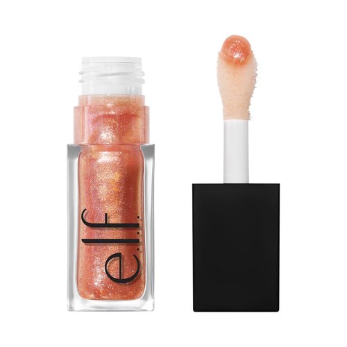 e.l.f. Glow Reviver Plumping Lip Oil - Tinted Lip Plumper for High-Shine Finish, Infused with Jojoba Oil, Vegan | Apricot Feelings
