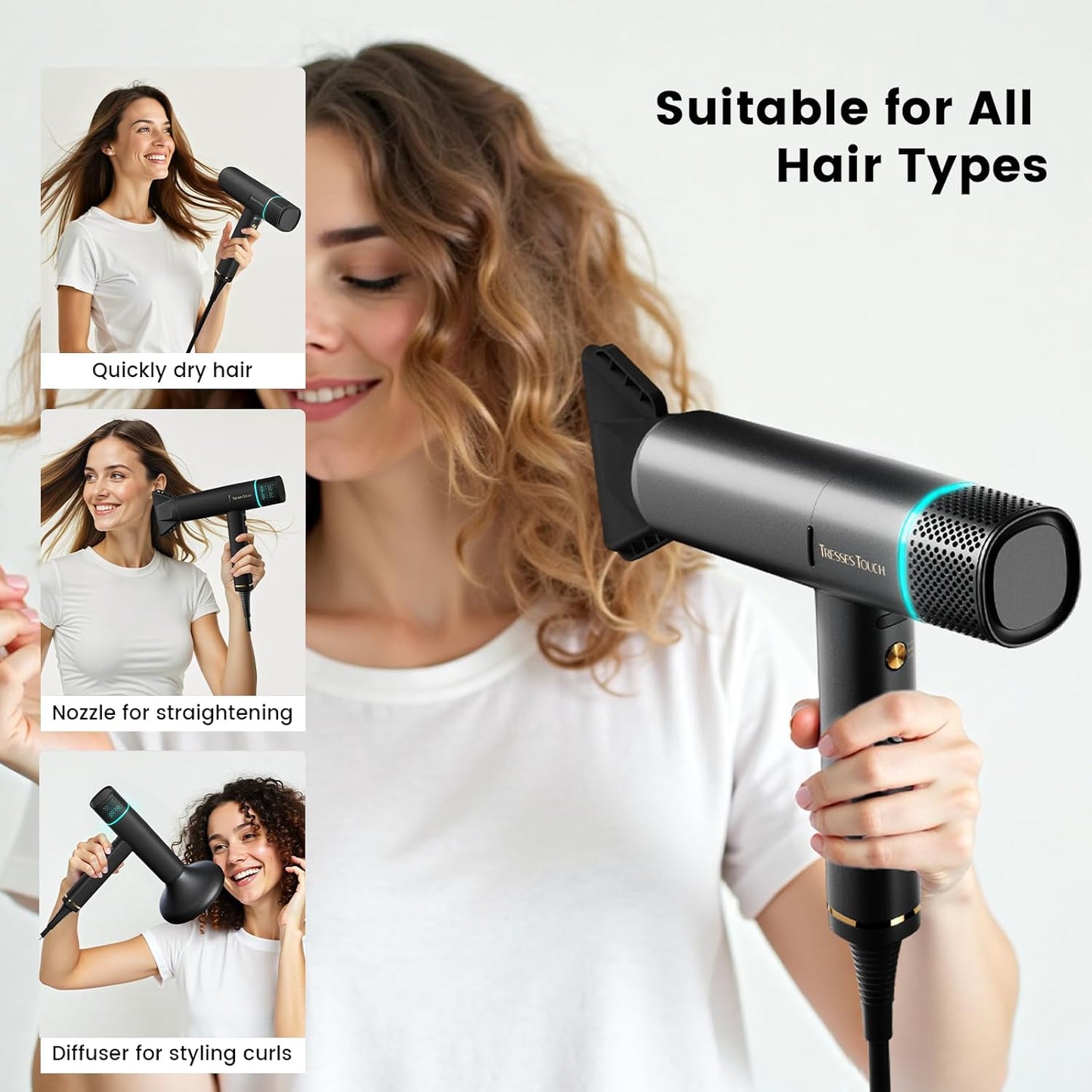 Skiennix Hair Dryer - High-Speed Ionic Blow Dryer with 1600 Watt Motor for Fast Drying | Lightweight & Professional Design