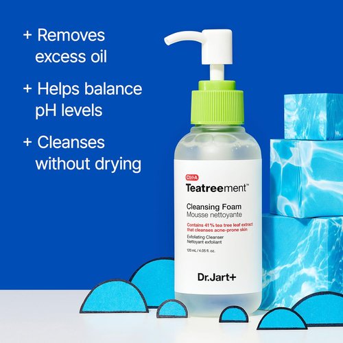 Dr.Jart+ Teatreement Cleansing Foam - Korean Face Wash for Oily Skin | 4.05 Fl Oz