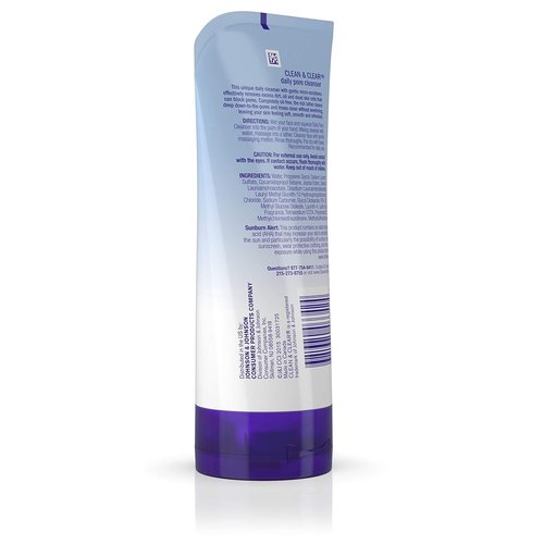 Clean & Clear Daily Pore Cleanser - Oil-Free Acne Face Wash for All Skin Types | 5.5 oz