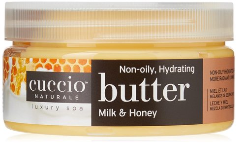 Cuccio Naturale Butter Blends Body Cream - Ultra-Moisturizing Milk & Honey - 8 Oz Deep Hydration for Dry Skin