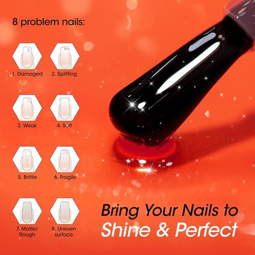 Gellen Active Glow Nail Polish - One Step Ridge Filler & Strengthener with Hexanal, 0.54 Fl Oz | Ultra-Glowy Rose Shine