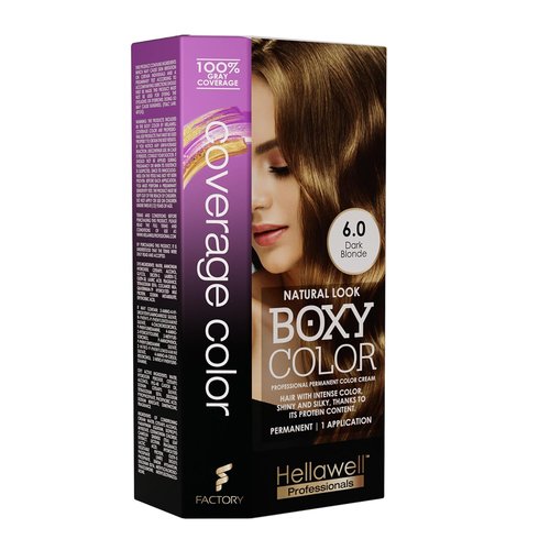 Professional Coloring Kit - Permanent Hair Dye for Gray Coverage | 6.0 Dark Blonde + Reviving Shampoo & Conditioner