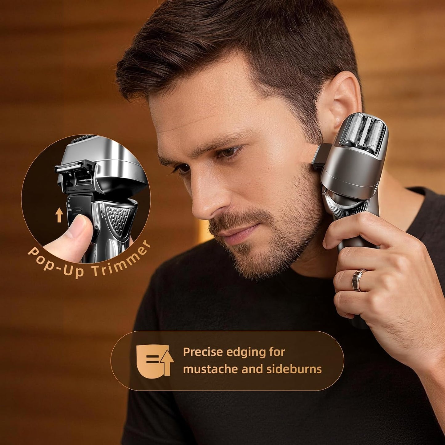 Ufree Foil Shaver - 8,500 RPM Electric Razor for Men | Wet & Dry, Rechargeable, IPX7 Waterproof, Silver
