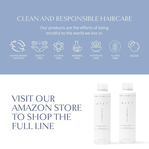 AIIR Shine Spray - Smoothing Gloss Spray for Sleek, Frizz-Free Hair | 6 oz, Humidity Protection