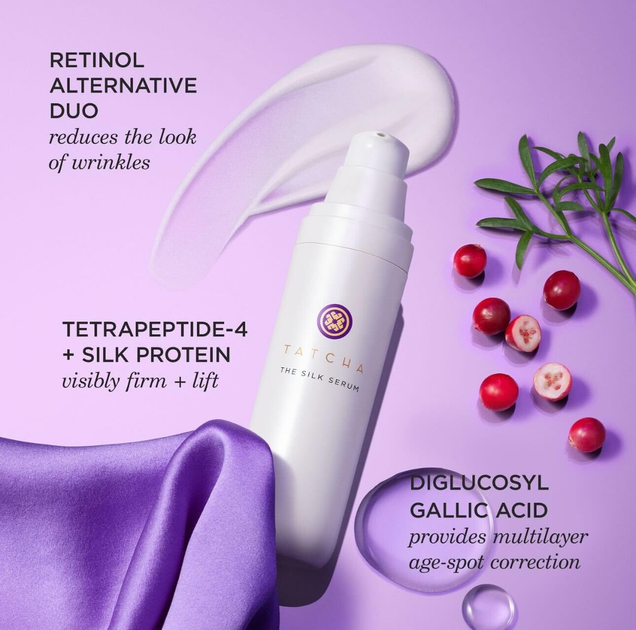 Tatcha Silk Serum - Wrinkle-Smoothing Retinol Alternative | 30 ml / 1 oz