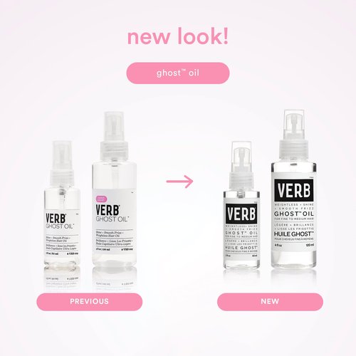 VERB Ghost Oil, 2 fl oz- Weightless Hair Oil for Fine to Medium Hair – Smooths Frizz, Adds Shine – No Parabens, Gluten or Harmful Sulfates