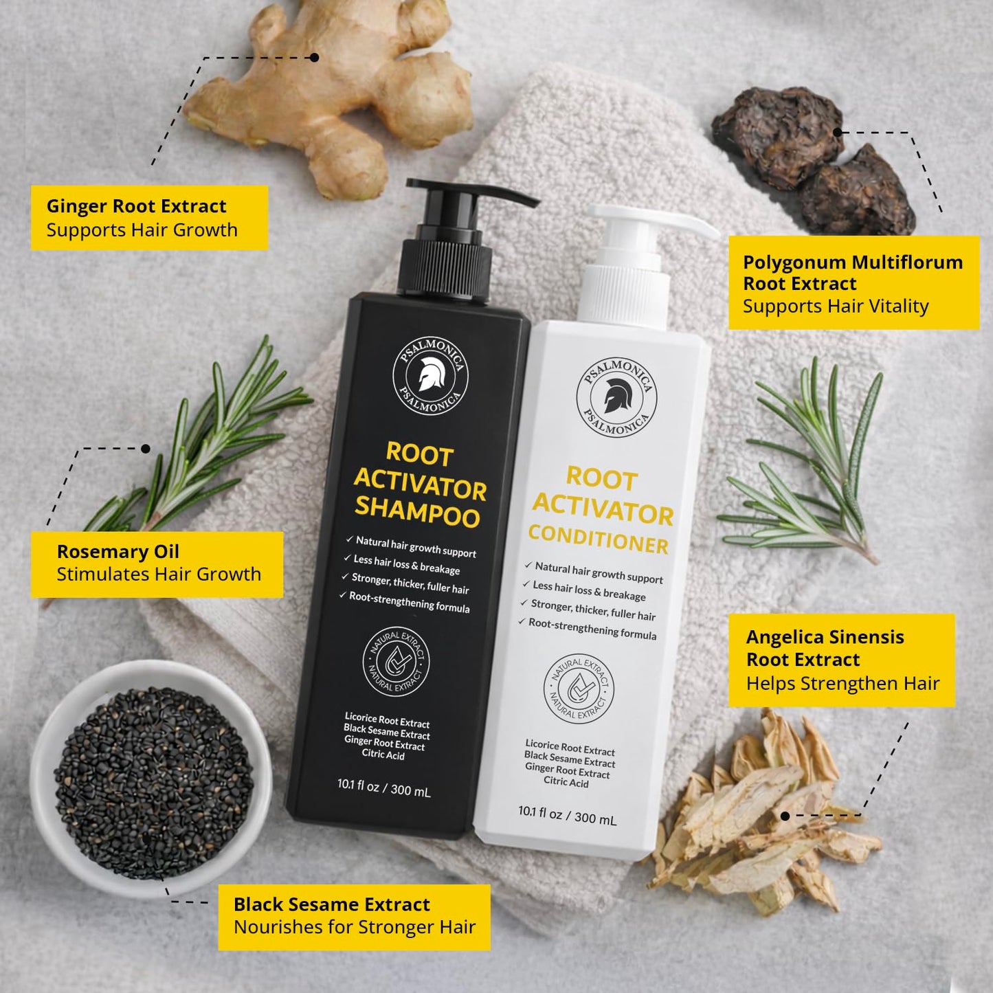 Skiennix Hair Growth Shampoo & Conditioner Set - Sulfate-Free Thickening Formula for Hair Loss & Thinning Hair