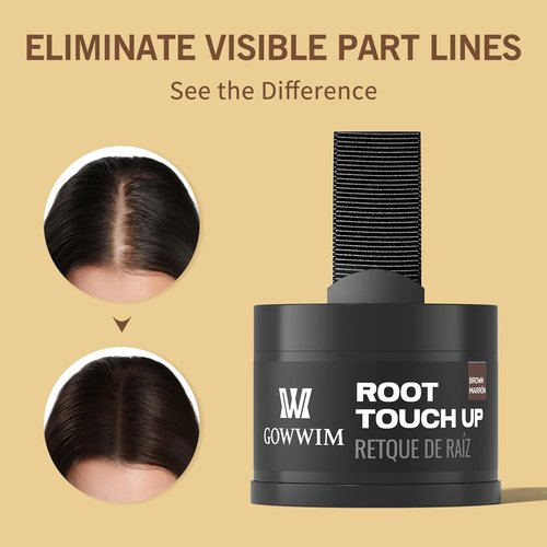 gowwim Hairline Powder(Dark Brown) Hair Root Dye, Instantly Hair Color Shadow Cover Gray Hair Root, Hair Touch-Up, Thin Hair Powder 4 g