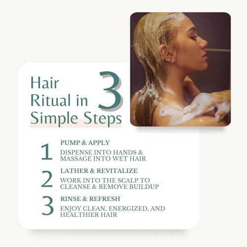 Edenika Botanicals Rosemary Oil Shampoo - Biotin-Infused for Thinning Hair & Anti-Hair Loss | 16 fl oz, Sulfate-Free, Organic