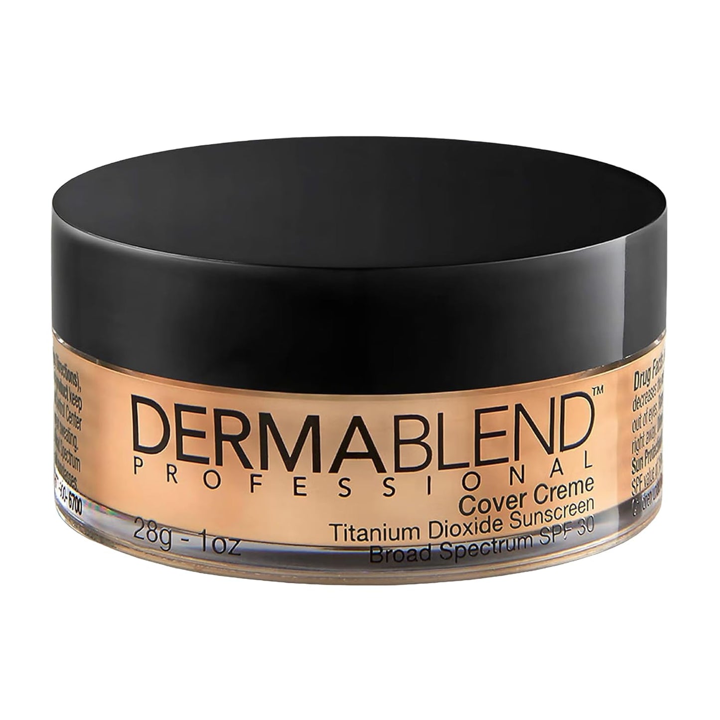 Dermablend Cover Crème - Full Coverage Foundation Makeup with SPF 30 | Hydrating Concealer for Dark Circles & Blemishes, 1 OZ