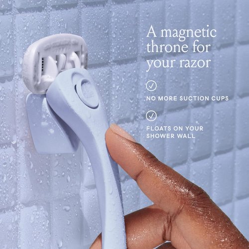 Billie Razors for Women Shave Kit - Women's Razor with 4 x 5-Blade Refills & Magnetic Holder | Cool Blue