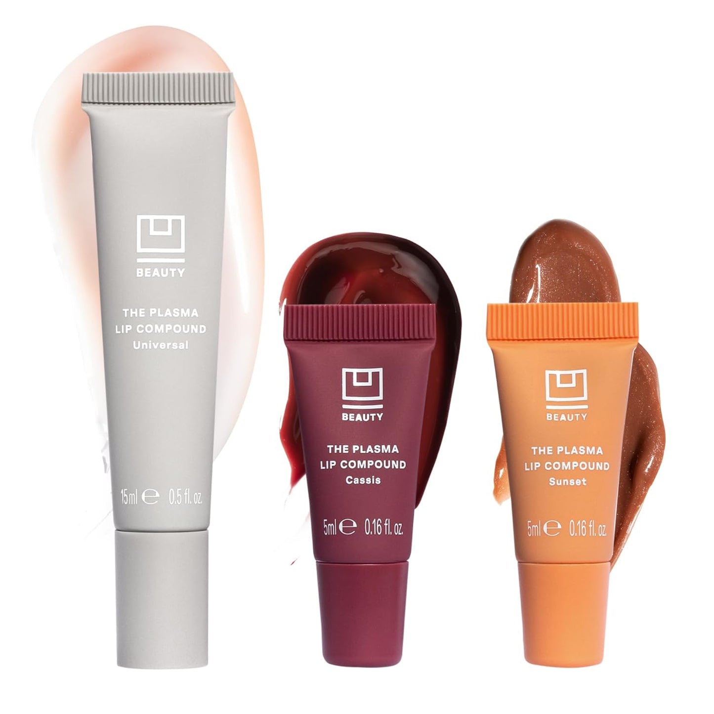U Beauty The PLASMA Tinted Lip Compound - Hydrating Anti-Aging Lip Gloss with Hyaluronic Acid & Peptides | 15 mL, 3 Shades