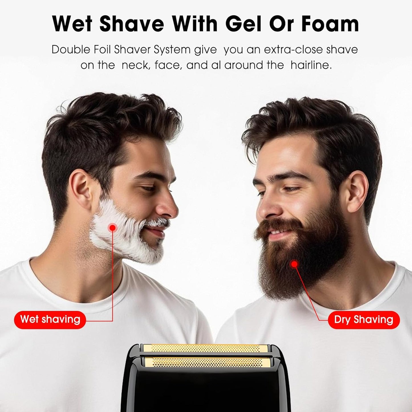 BaByliss Pro FX3 Shaver Replacement Head - Hypoallergenic Gold Foil for Smooth Shaving | Black