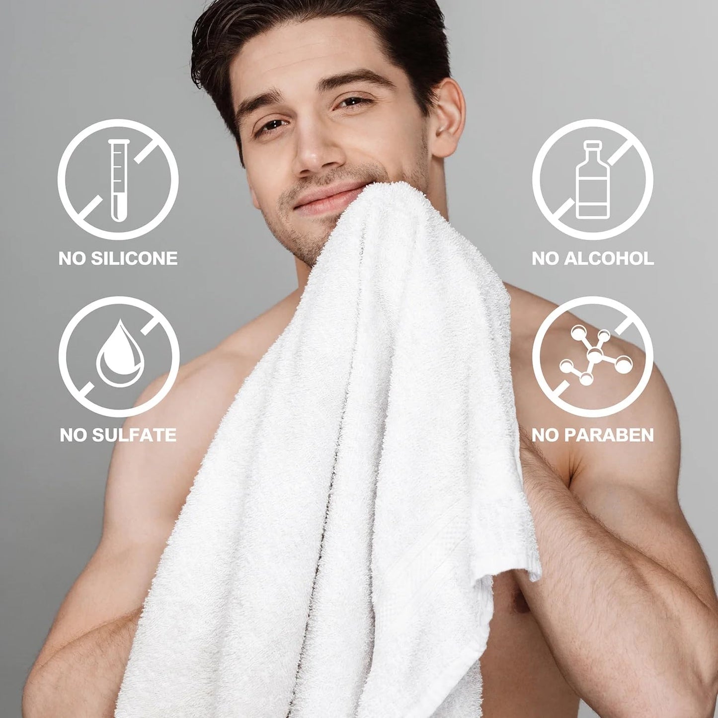 Skiennix Men's Body Wash Gift Set - 8-Piece Sandalwood Scented Collection | Perfect for Christmas & Father's Day
