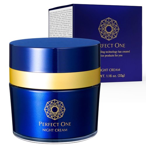 Perfect One Night Cream - Japanese Anti-Aging Moisturizer with Collagen & Hyaluronic Acid | Hydrating & Firming | 1.16 oz