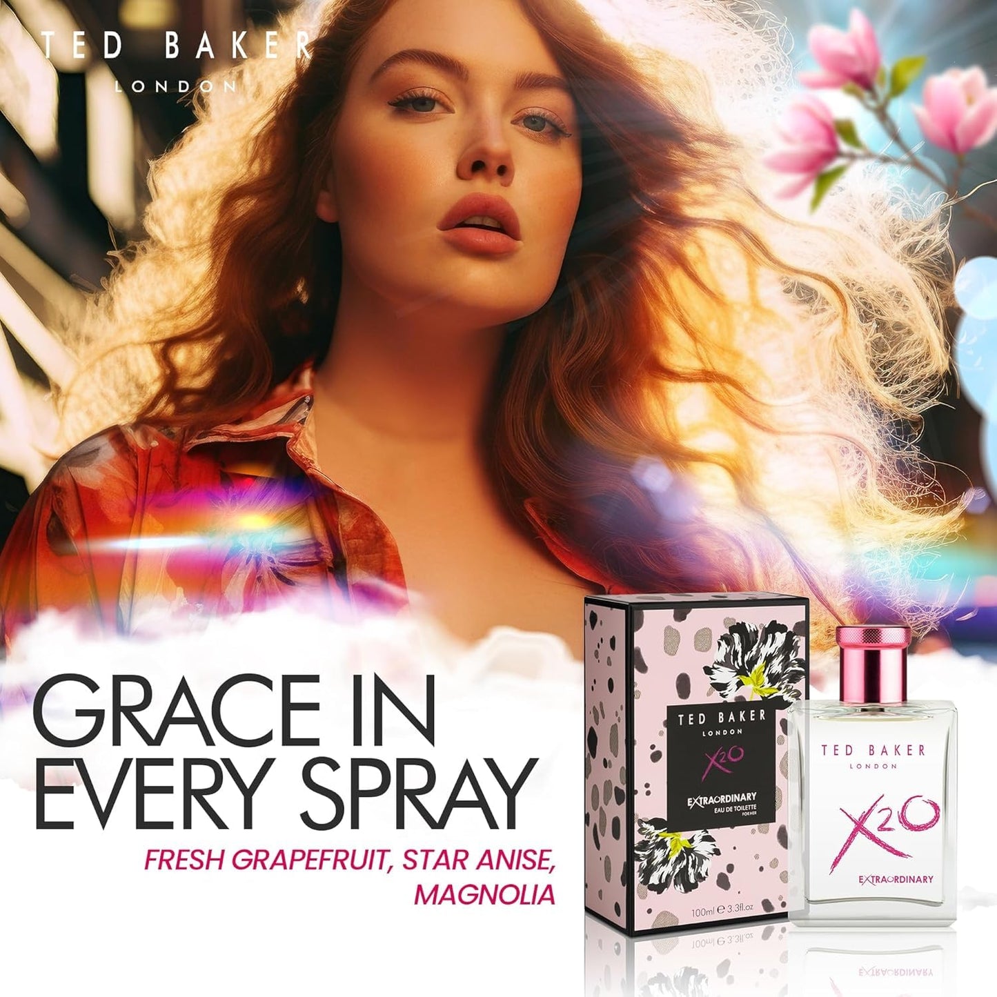 Ted Baker Extraordinary Her Eau de Toilette - Fruity Floral Perfume for Women | Long-Lasting 3.38 oz
