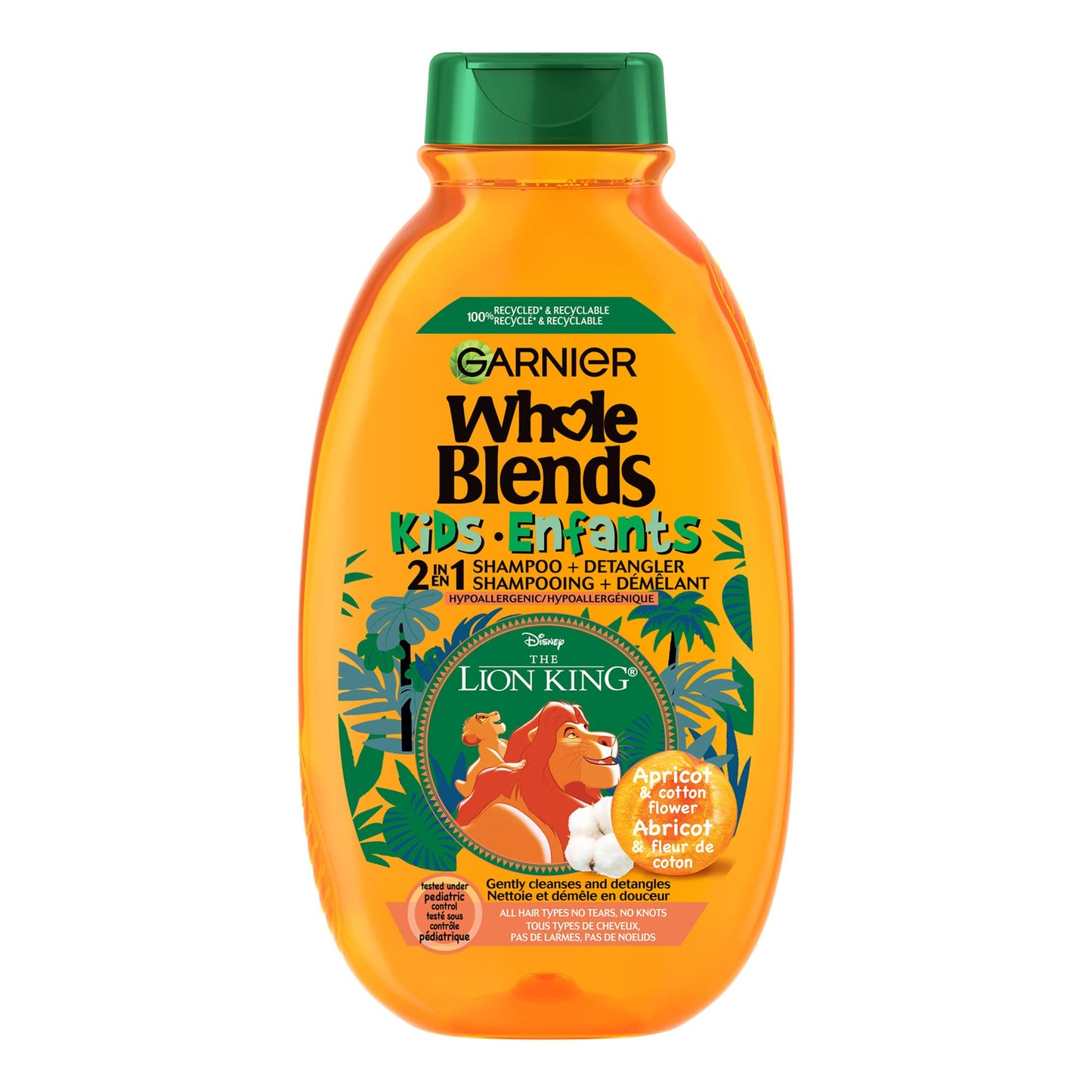 Garnier Whole Blends Kids 2-in1 Shampoo, Apricot and Cotton Flower 250 mL