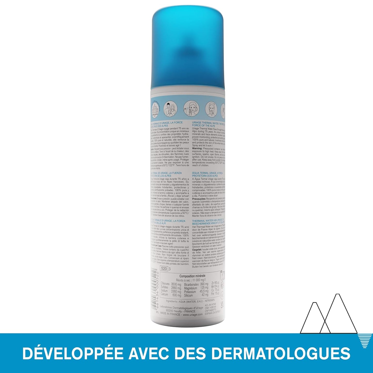 Uriage Face Mist - 100% Pure Thermal Water for Hydration & Soothing | Multi-Purpose Family Spray