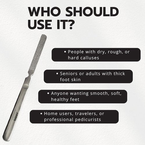 Jaws Podiatry Callus Grater - Surgical Grade Stainless Steel for Efficient Callus Removal | Ergonomic Handle, Easy to Clean