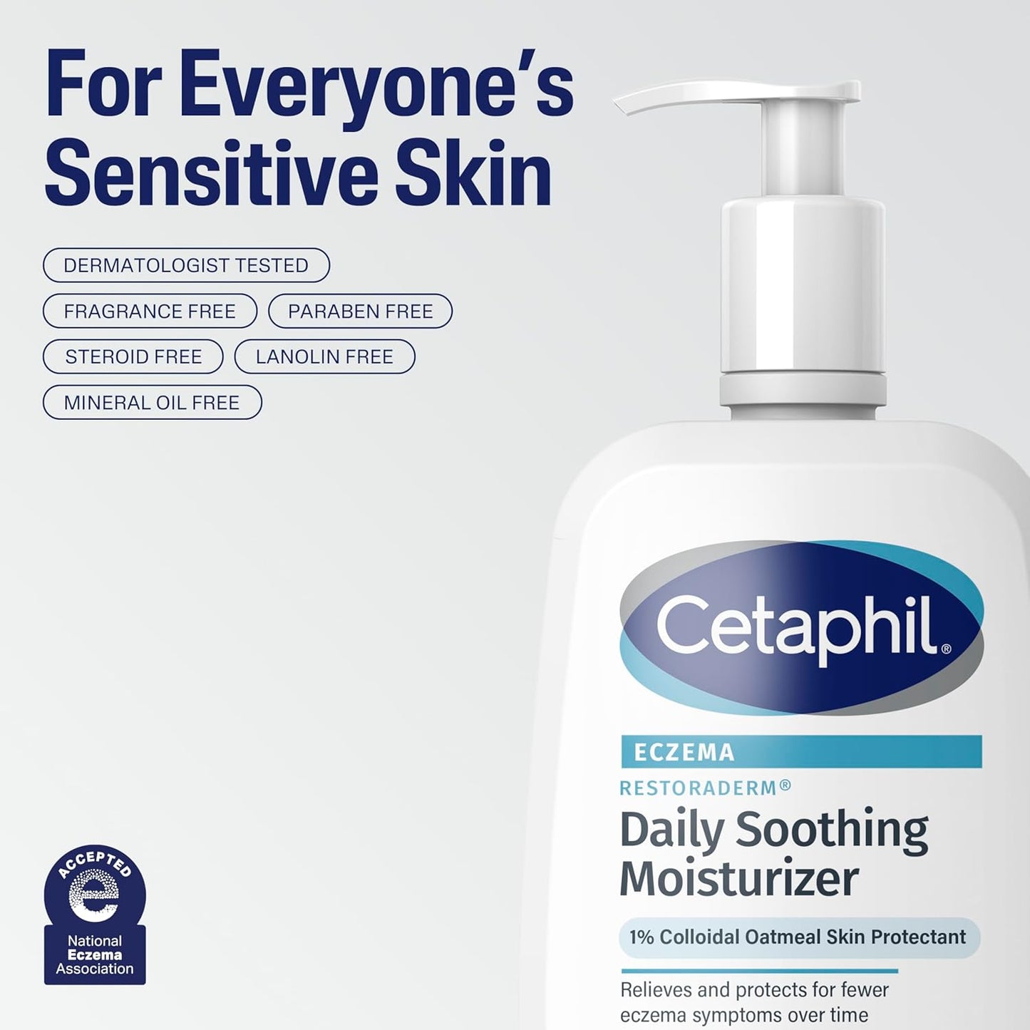 CETAPHIL RESTORADERM Moisturizer - Soothing Relief for Eczema-Prone Skin | 10 fl oz, Fragrance-Free