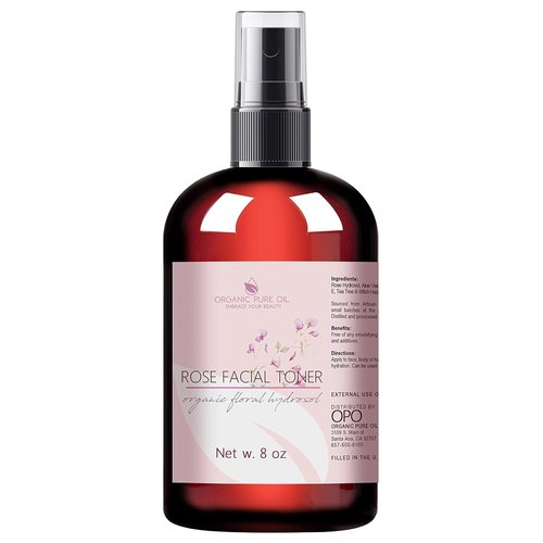OPO Rose Water Facial Toner Spray - Hydrating Natural Bulgarian Rosewater with Aloe & Tea Tree | 8 oz