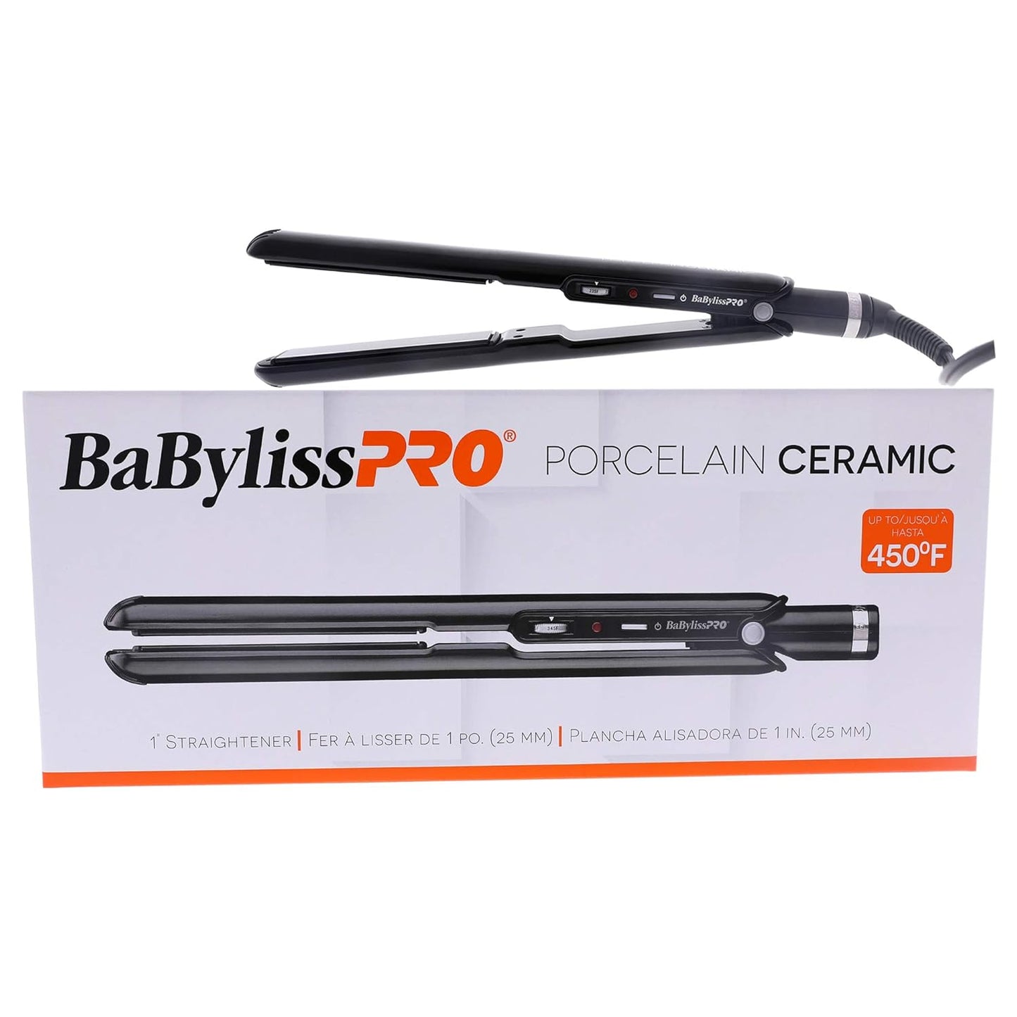 BaBylissPRO Straightening Iron - Porcelain Ceramic Technology for Sleek, Smooth Hair