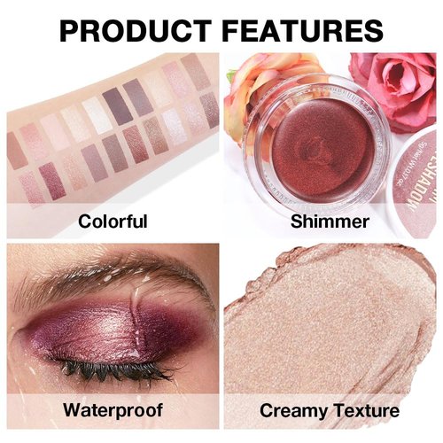 Kaely Single Cream Eyeshadow Pot - High Pigmented Sand Shimmer for Mature Skin | Waterproof & Blendable 25g