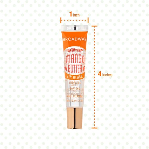 Ruby Kisses Broadway Vita-Lip Clear Lip Gloss (3 Pack Mango Butter, Rosehip, Coconut Oil), Ultra-Hydrating & Soothing Formula with Vitamin Oils, High-Shine Non-Sticky Finish, Healing Lip Balm