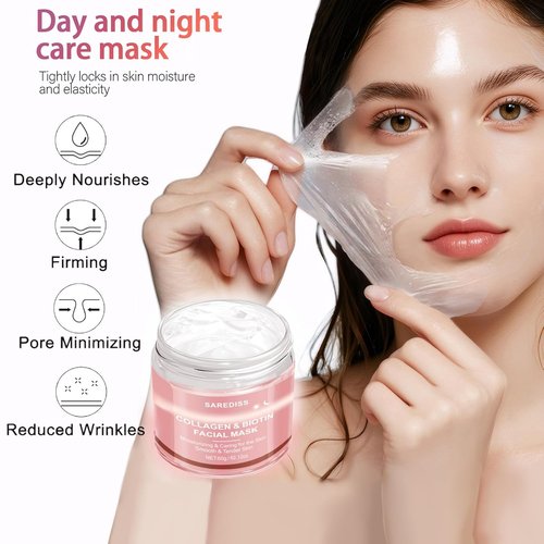 Regine Switzerland Collagen Night Wrapping Mask - Deeply Hydrates & Firms Skin | 2.12 fl. oz with Applicator