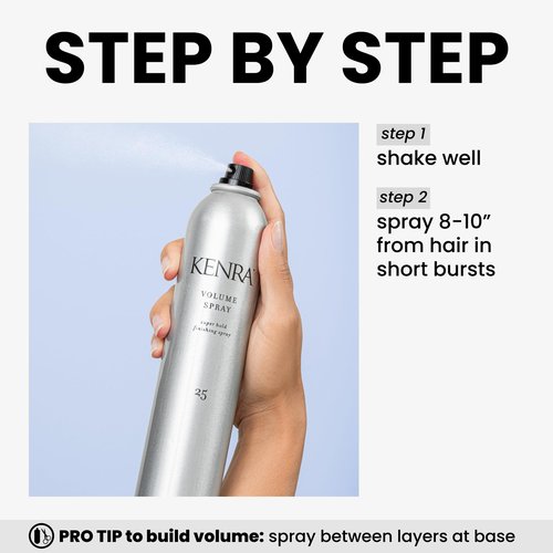 Kenra Professional Volume Spray 25 Bundle 80% | Super Hold Finishing & Styling Hairspray | Flake-free & Fast-drying | Wind & Humidity Resistance | All Hair Types | 10 oz + Travel 1.5 oz