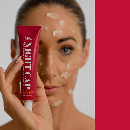 NIGHT CAP Facial Night Cream - Anti-Aging with Vitamin A & NovoRetin | 1.69 oz for Wrinkle Reduction