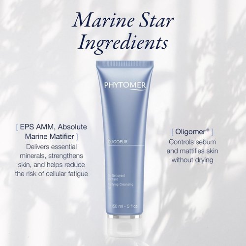 Phytomer Oligopur Purifying Cleansing Gel - Energizing Face Wash for Balanced Skin | 150ml