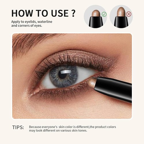 Chifure Eyeshadow Stick - Waterproof Shimmer & Matte Cream Eye Shadow Crayon | 0.056 Oz (#4 Bottle Green)
