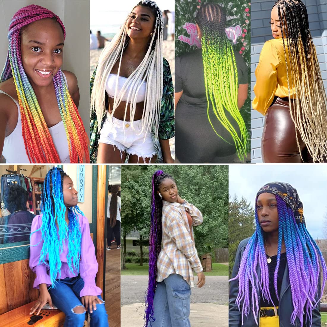 Pre Stretched Braiding Hair Extensions 26 Inch 6 Packs Braid Hair Prestretched Crochet Braids Hair Hot Water Setting High Temperature Synthetic Fiber Premium Yaki Texture(26inch,C26)