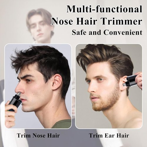 Portable LED Dsiplay Nose and Ear Trimmer Clipper for Men Women,2026 Professional Nose Hair Trimmer with Powerful Motor and Dual-Edge Blades for Smoother Cutting Mini Travel Size
