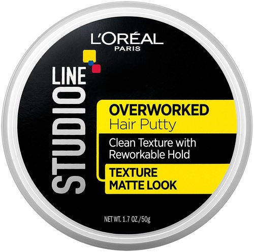 L'Oreal Paris Studio Line Overworked Hair Putty - Flexible Hold & Texture, 1.7 oz.