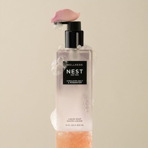 NEST New York Liquid Soap - Himalayan Salt & Rosewater, Nourishing Formula - 10 fl oz, Gluten Free & Cruelty Free