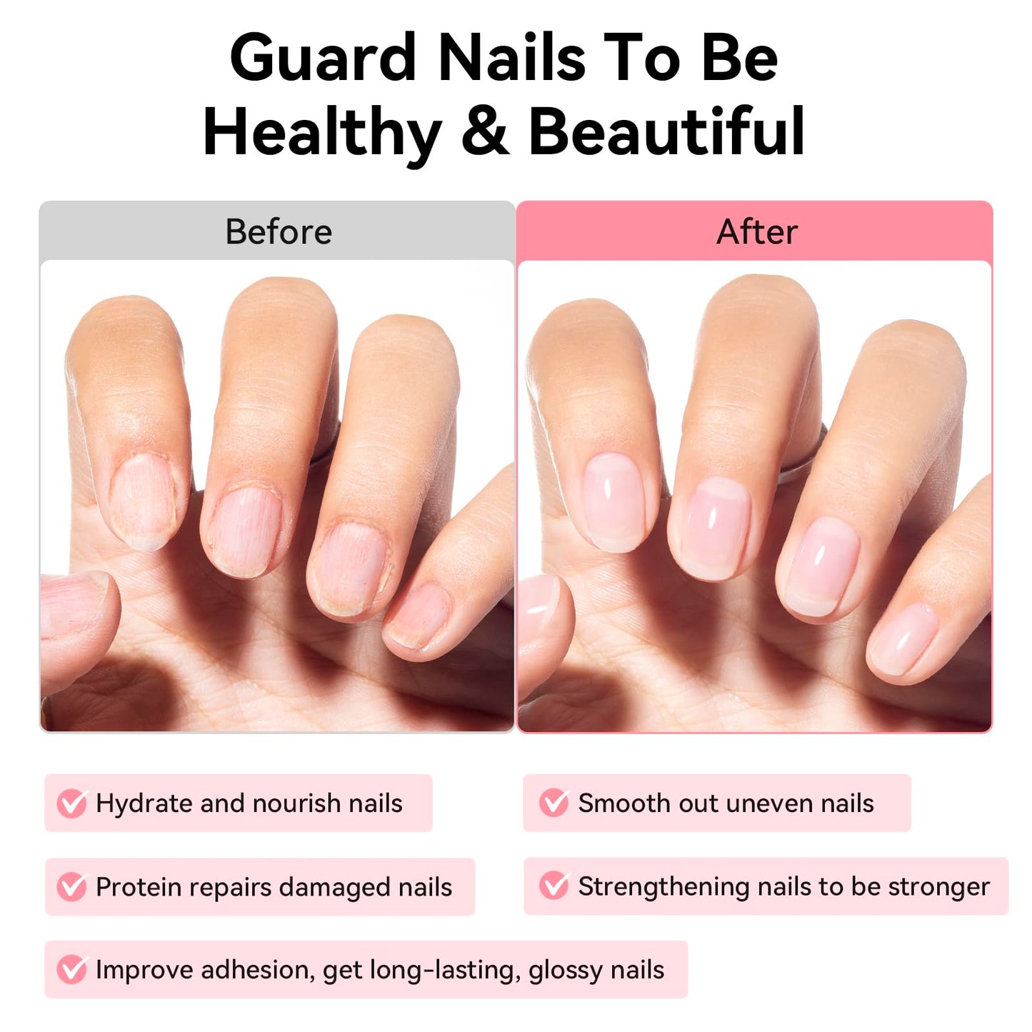 Ridge Filler Base Coat 3-in-1 Nail Strengthener Growth for Damaged Uneven Nails & Ridges, Nourish VE & Protein-Fortifying Leveling Base for Smooth, Flawless Polish | Vegan Cruelty Free