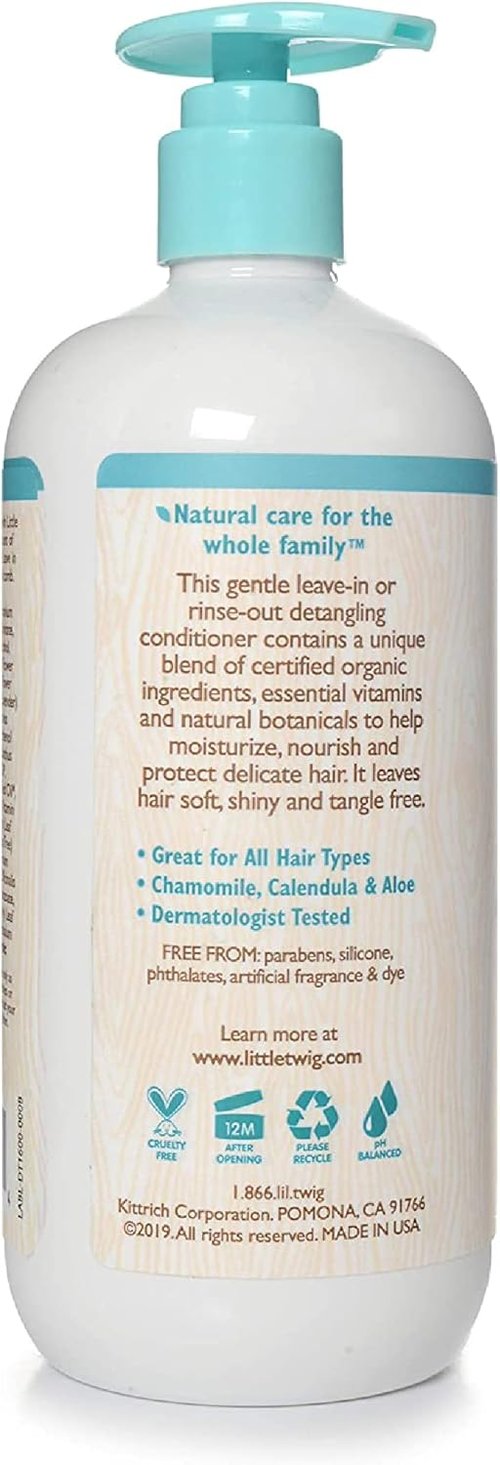 Little Twig Hair Conditioner - Natural Plant-Derived Formula with Essential Oils | Fragrance-Free, 17 fl oz