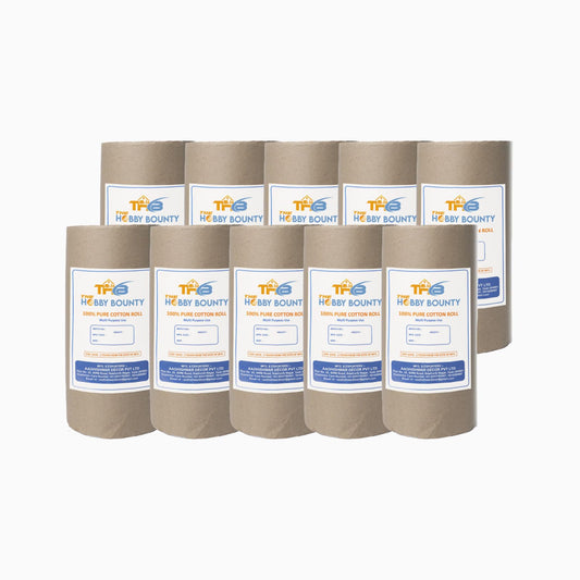 The Hobby Bounty Absorbent Pure Cotton Roll 44.1 Lbs Rolled Cotton Ball Multipurpose Soft Cotton Use for Surgical First Aid Saloon Makeup Remover Beauty and Baby Care Roll 100 Gram (Pack of 200)