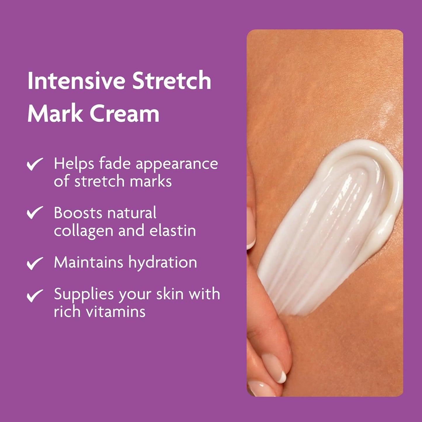 TriLASTIN Stretch Mark Cream - Hydrating Body Lotion with Collagen, Niacinamide & Vitamin E - Unscented 5.5 oz