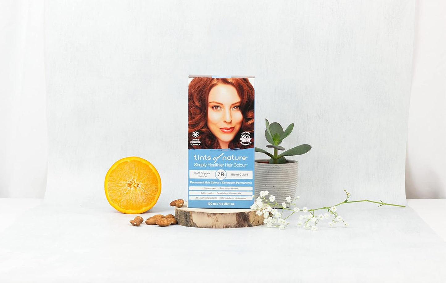 Tints of Nature 7R Soft Copper Blonde Hair Dye - Nourishing, Ammonia-Free Formula | 4.4 fl oz