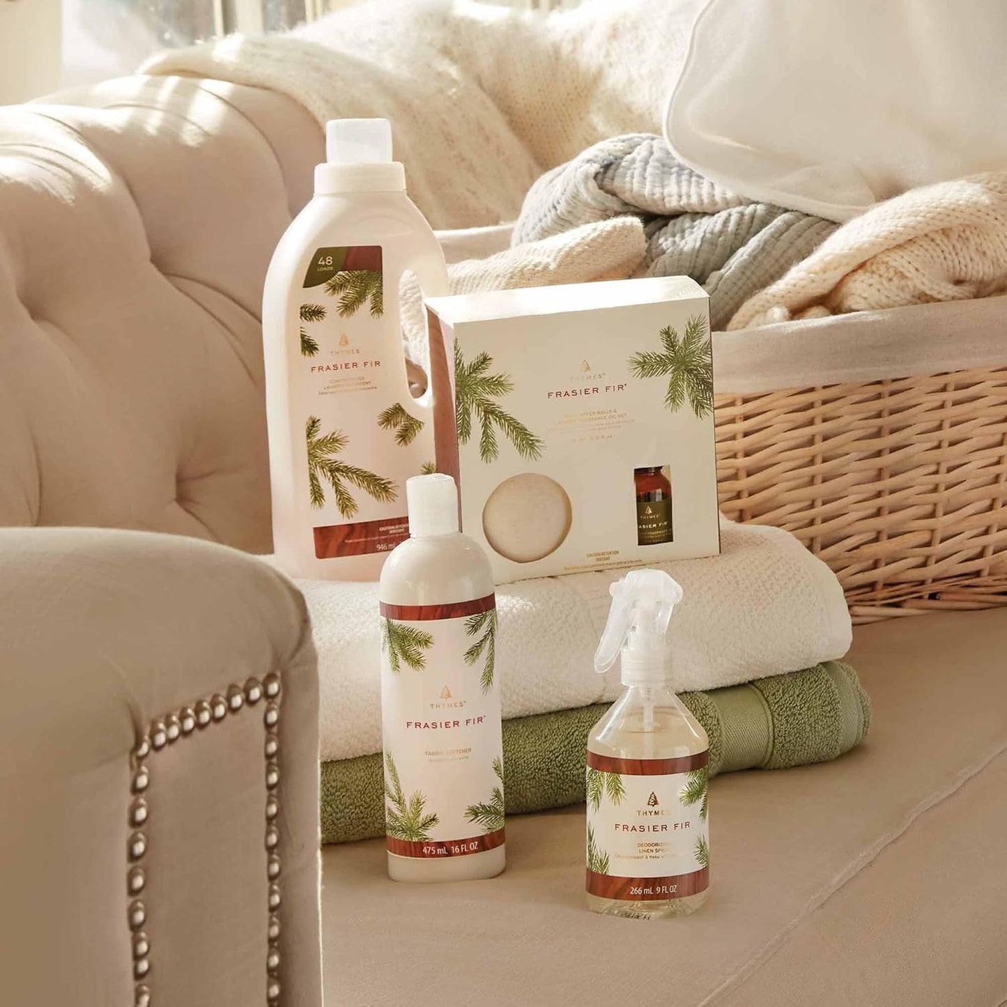 Thymes Laundry Detergent - Frasier Fir Scent - 32 Fl Oz | Eco-Friendly Cleaning Power