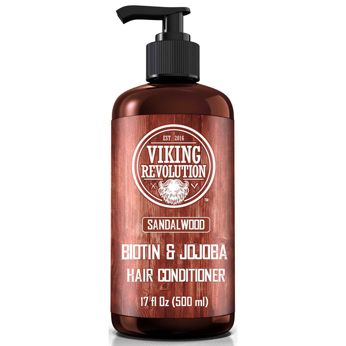 Viking Revolution Sandalwood Conditioner - Natural Men's Hair Care with Biotin & Jojoba Oil (17 Oz)