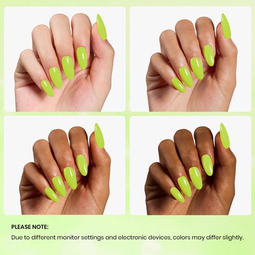 Beetles Green Gel Nail Polish - Fresh Greenery 15ML/0.51Fl Oz, Light Green Gel Nails Polish, Neon Lime Color Soak Off UV LED Lamp Day Nails Art, Long-Lasting Manicure Salon Spring Nails