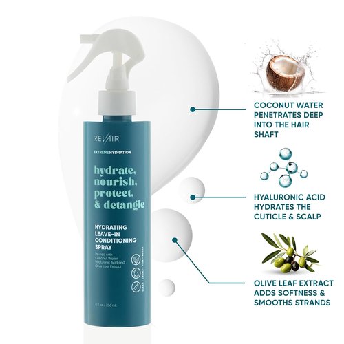 REVAIR Leave-In Conditioner Spray - Hydrating, Cruelty-Free Formula for Curly Hair | 8 Fl Oz