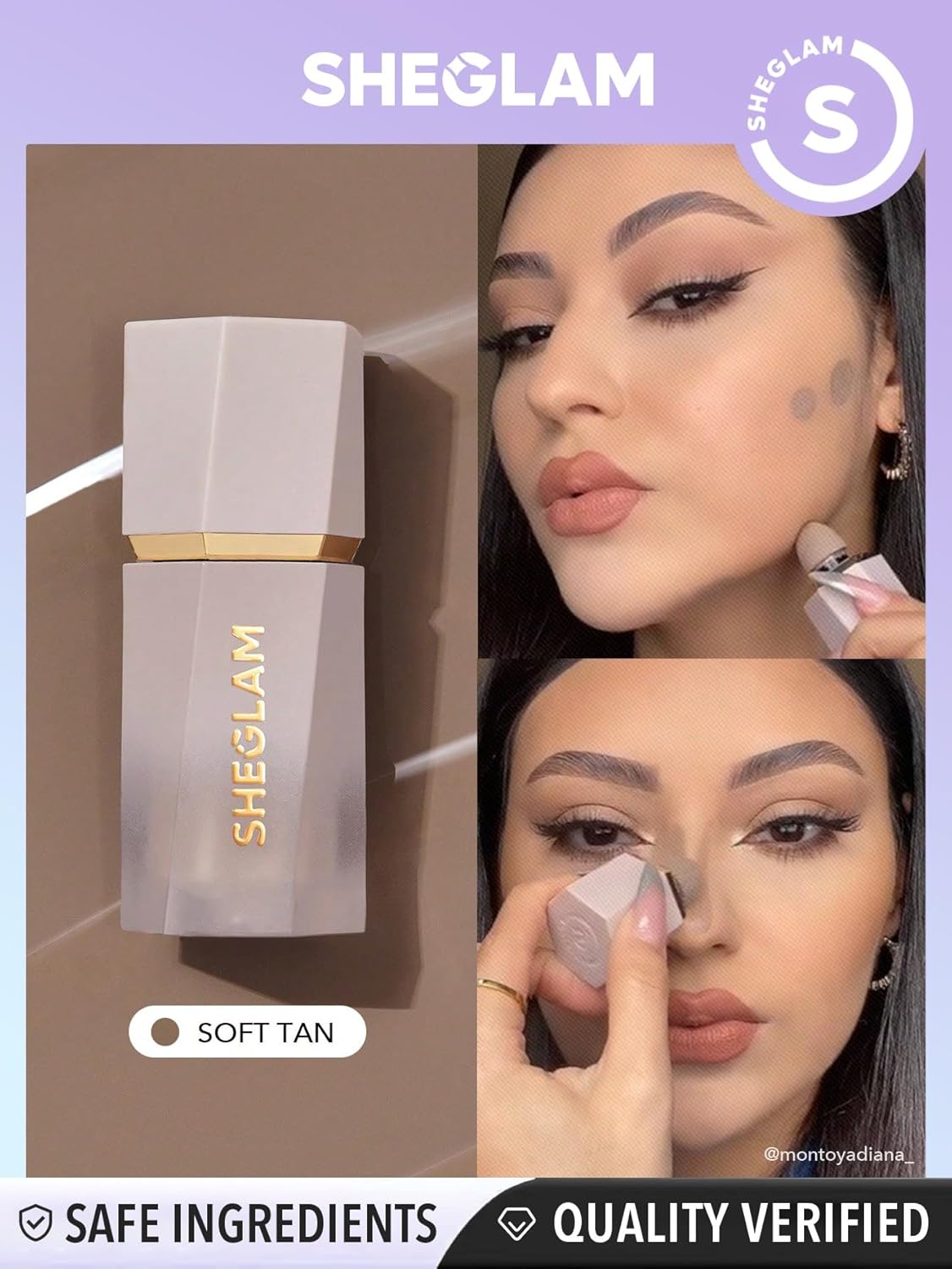 SheGlam Liquid Contour Stick - Long Lasting Cream Bronzer for Cool Toned Skin - 01 Soft Tan