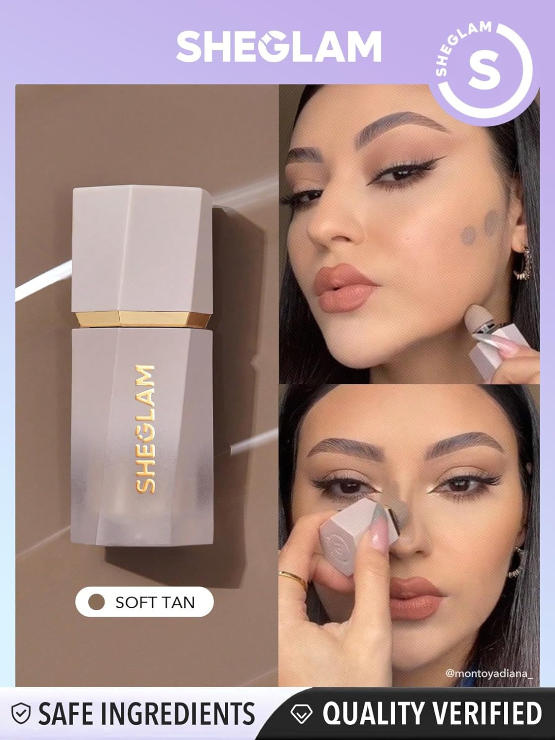 SheGlam Liquid Contour Stick - Long Lasting Cool Toned Cream Bronzer in Soft Tan